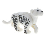 Maxbell Children Plastic Animal Leopard Building Blocks Educational Toy Gray White