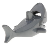 Maxbell Children Plastic Animal Shark Building Blocks Educational Toy Gray