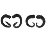 Maxbell Simulation Black Sheep Horns Costume Accessory for DIY Hair Headband 15x12cm