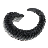 Maxbell Simulation Black Sheep Horns Costume Accessory for DIY Hair Headband 15x12cm