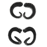 Maxbell Simulation Black Sheep Horns Costume Accessory for DIY Hair Headband 15x12cm