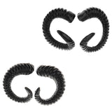Maxbell Simulation Black Sheep Horns Costume Accessory for DIY Hair Headband 15x12cm