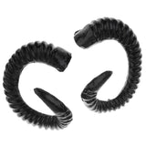 Maxbell Simulation Black Sheep Horns Costume Accessory for DIY Hair Headband 15x12cm