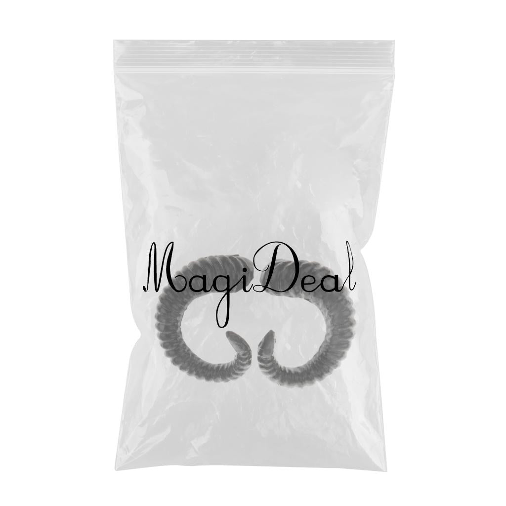Maxbell Simulation Black Sheep Horns Costume Accessory for DIY Hair Headband 9x8cm
