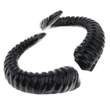 Maxbell Simulation Black Sheep Horns Costume Accessory for DIY Hair Headband 9x8cm