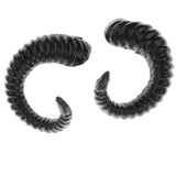 Maxbell Simulation Black Sheep Horns Costume Accessory for DIY Hair Headband 9x8cm