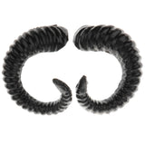 Maxbell Simulation Black Sheep Horns Costume Accessory for DIY Hair Headband 9x8cm