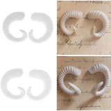Maxbell Simulation White Sheep Horns Costume Accessory for DIY Headband  8x7.5cm