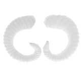 Maxbell Simulation White Sheep Horns Costume Accessory for DIY Headband  8x7.5cm