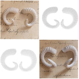 Maxbell Simulation White Sheep Horns Costume Accessory for DIY Headband  8x7.5cm