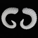 Maxbell Simulation White Sheep Horns Costume Accessory for DIY Headband  8x7.5cm