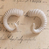 Maxbell Simulation White Sheep Horns Costume Accessory for DIY Headband  8x7.5cm