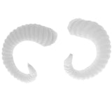 Maxbell Simulation White Sheep Horns Costume Accessory for DIY Headband  8x7.5cm