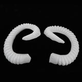 Maxbell Simulation White Sheep Horns Costume Accessory for DIY Headband  13.5x12cm