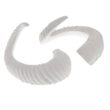 Maxbell Simulation White Sheep Horns Costume Accessory for DIY Headband  13.5x12cm
