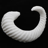 Maxbell Simulation White Sheep Horns Costume Accessory for DIY Headband  13.5x12cm