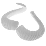 Maxbell Simulation White Sheep Horns Costume Accessory for DIY Headband  13.5x12cm