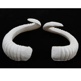 Maxbell Simulation White Sheep Horns Costume Accessory for DIY Headband  13.5x12cm
