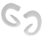 Maxbell Simulation White Sheep Horns Costume Accessory for DIY Headband  13.5x12cm