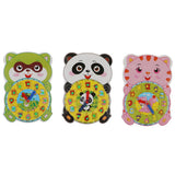 Maxbell Kids Wooden Cartoon Digital Clock Animal Puzzle Early Learning Toy Tiger