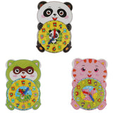 Maxbell Kids Wooden Cartoon Digital Clock Animal Puzzle Early Learning Toy Tiger