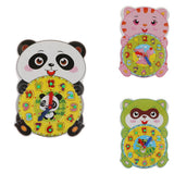 Maxbell Kids Wooden Cartoon Digital Clock Animal Puzzle Early Learning Toy Tiger