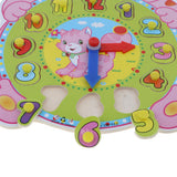 Maxbell Kids Wooden Cartoon Digital Clock Animal Puzzle Early Learning Toy Tiger