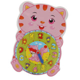 Maxbell Kids Wooden Cartoon Digital Clock Animal Puzzle Early Learning Toy Tiger