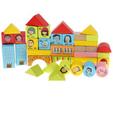 Maxbell 46PCS Wooden Geometry Cognitive Blocks Stacking Game Kids Toy - Person
