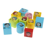 Maxbell 46PCS Wooden Geometry Cognitive Blocks Stacking Game Kids Toy - Person