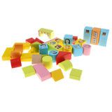 Maxbell 46PCS Wooden Geometry Cognitive Blocks Stacking Game Kids Toy - Person