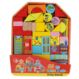 Maxbell 46PCS Wooden Geometry Cognitive Blocks Stacking Game Kids Toy - Person
