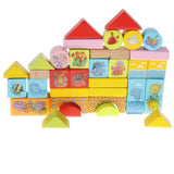 Maxbell 46PCS Wooden Geometry Cognitive Blocks Stacking Game Kids Toy -Marine Animal