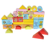 Maxbell 46PCS Wooden Geometry Cognitive Blocks Stacking Game Kids Toy -Marine Animal