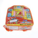 Maxbell 46PCS Wooden Geometry Cognitive Blocks Stacking Game Kids Toy -Marine Animal