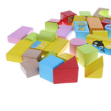 Maxbell 46PCS Wooden Geometry Cognitive Blocks Stacking Game Kids Toy -Marine Animal
