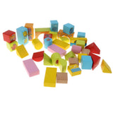 Maxbell 46PCS Wooden Geometry Cognitive Blocks Stacking Game Kids Toy -Marine Animal