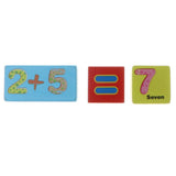 Maxbell 46PCS Wooden Geometry Cognitive Blocks Stacking Game Kids Toy - Numbers