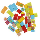 Maxbell 46PCS Wooden Geometry Cognitive Blocks Stacking Game Kids Toy - Numbers