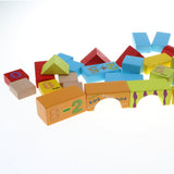Maxbell 46PCS Wooden Geometry Cognitive Blocks Stacking Game Kids Toy - Numbers