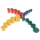 Maxbell Wooden Montessori Knobless Cylinders Set Kids Kids Early Developmental Toy