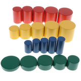 Maxbell Wooden Montessori Knobless Cylinders Set Kids Kids Early Developmental Toy