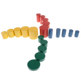 Maxbell Wooden Montessori Knobless Cylinders Set Kids Kids Early Developmental Toy