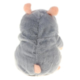 Max 18cm Electric Plush Talking Hamster Kids Interactive Toy Gift  Gray