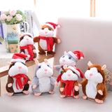 Max 18cm Electric Plush Talking Hamster Kids Interactive Toy Gift  Gray