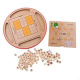 Max 5 in 1 Wooden Chess Board Game Chinese Checkers Educational Kid Toy Gift