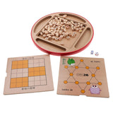 Max 5 in 1 Wooden Chess Board Game Chinese Checkers Educational Kid Toy Gift