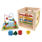 Max Cube Activity Toys Educational Wooden Bead Maze Shape Sorter For Children