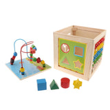 Max Cube Activity Toys Educational Wooden Bead Maze Shape Sorter For Children