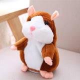 Max 18cm Electric Plush Talking Hamster Kids Interactive Toy Gift  Brown